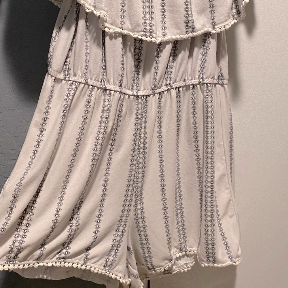 White pattern romper